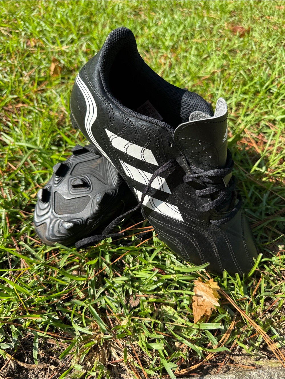 •adidas Black and White Copa Sense.4 Flexible Ground Cleats•Size10